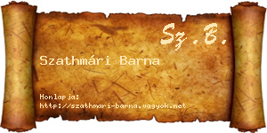 Szathmári Barna névjegykártya